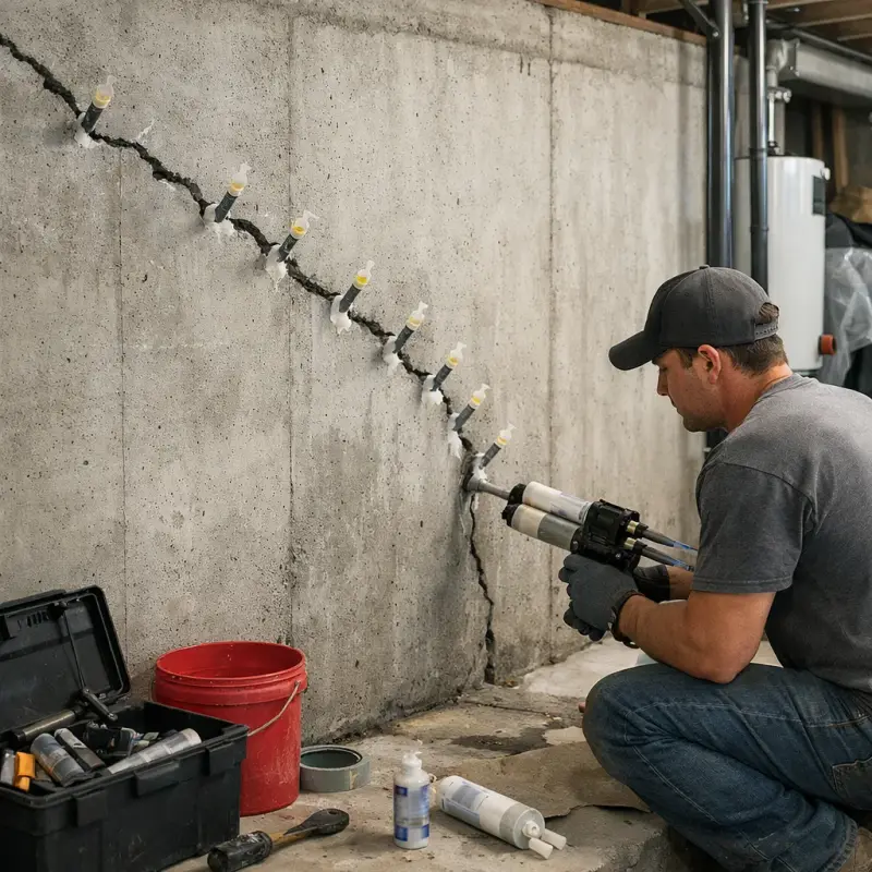 Basement Wall Crack Repair Vestavia Hills
